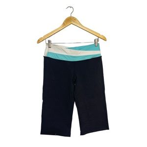 Lululemon Align Cropped Leggings Blue/White Band Size 8